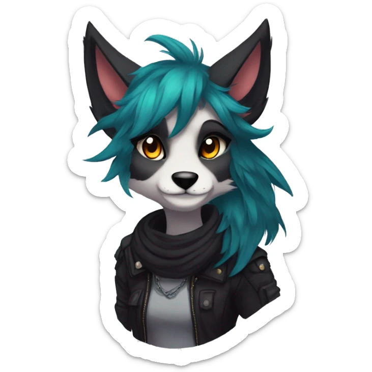 Edgy anthro furry by Falvie, griffsnuff, LiLaiRa sticker