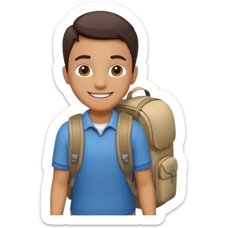 Traveler character with Casual but neat travel outfit sticker