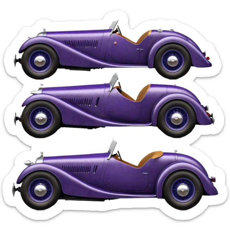 A very fast racing 1934 jaguar roadster body shell-only rustic old antique rat hot rodded blueberry and cherry pearl trailer  sticker