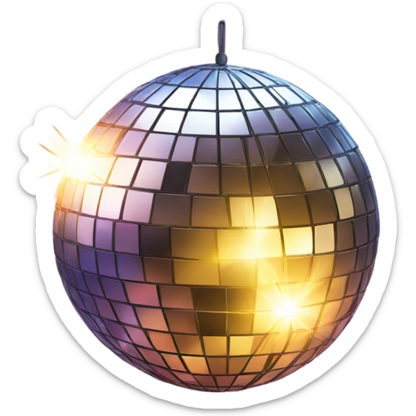 Disco ball sticker