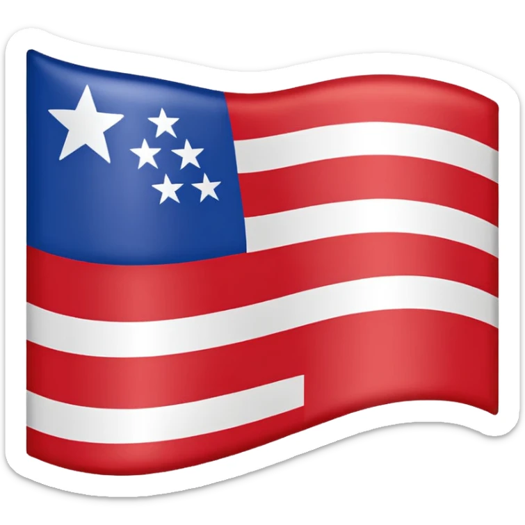 generate me a flag-emoji of the republic of rough and ready sticker