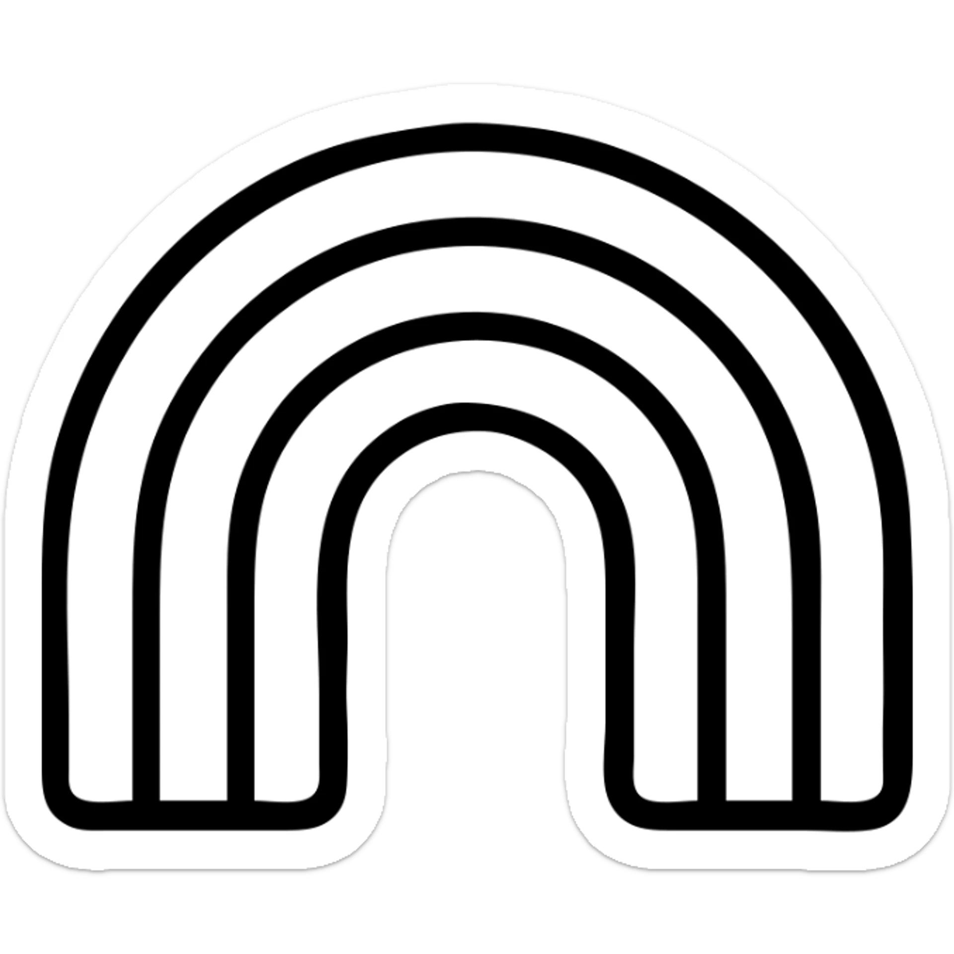 5 striped rainbow sticker