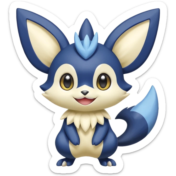 Victini-Pichu-Meowstic-Fakémon-hybrid-creature (full body)  sticker