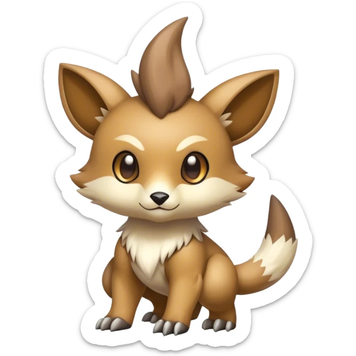 Cute cool fantasy animal hybrid Fakemon full body sticker