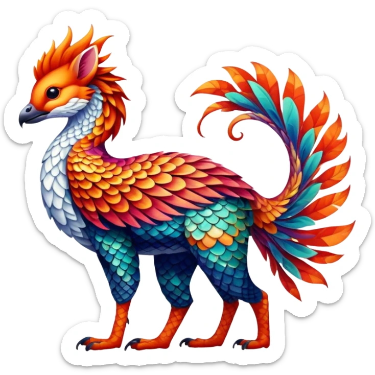 Colorful exotic Falvie-Fionbri, full body sticker