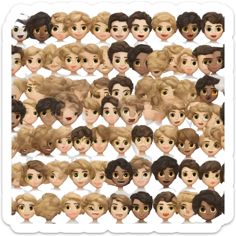 Memoji of Androgyneous, Pixie Cut, Timothee Chalamet, Dressed like an Artist sticker
