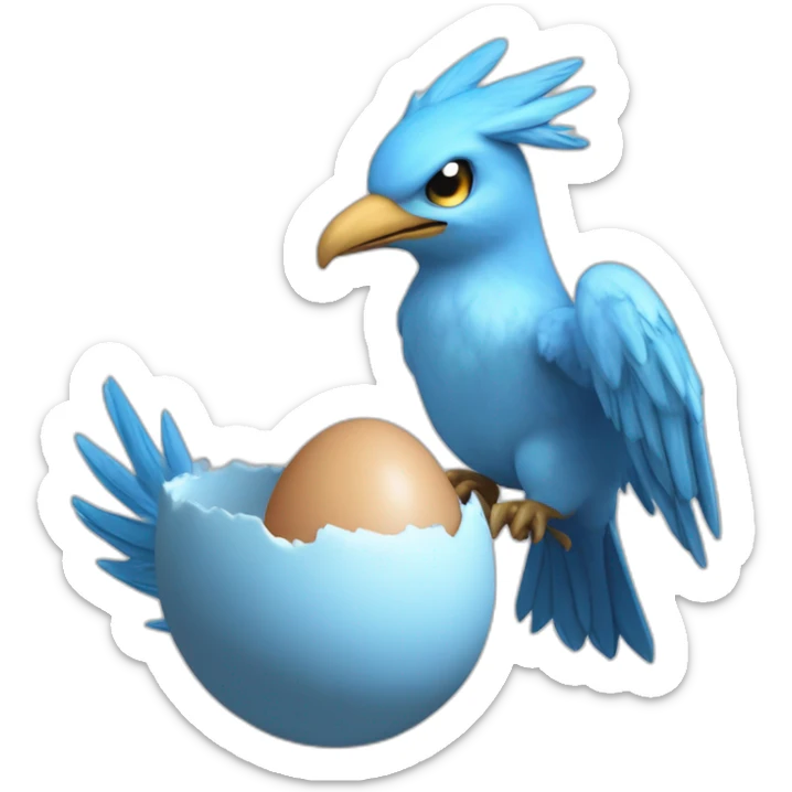 crazy funny stupid Articuno pokemon baby's realistic boku no pik o egg dual sticker