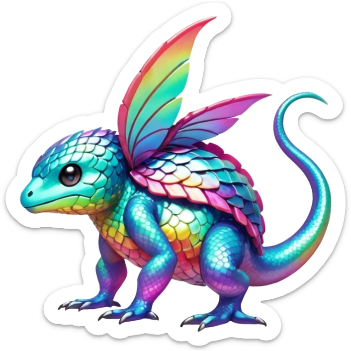 Shiny Exotic Tropical Pokémon-Fakémon-hybrid-creature (full body) sticker