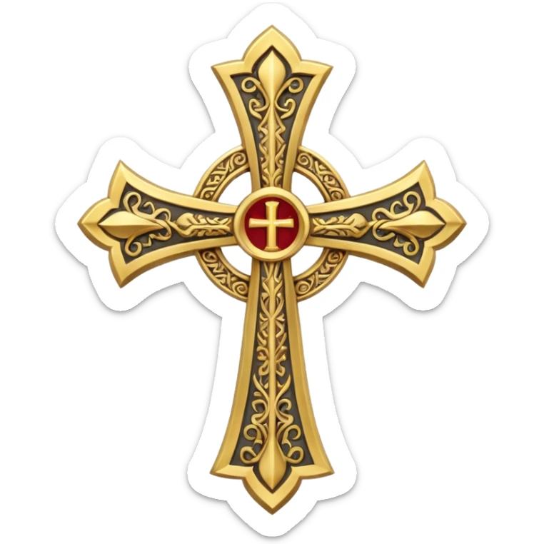 The cross of the Crusader sticker