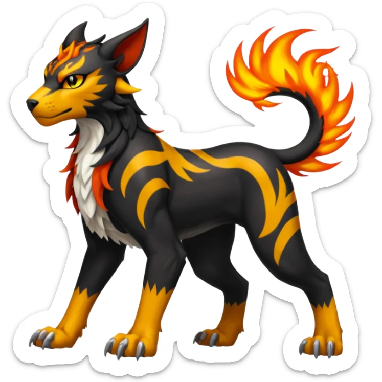 Houndoom-Tigress-Luxray-Trico-Gryphon-fusion (full body) sticker