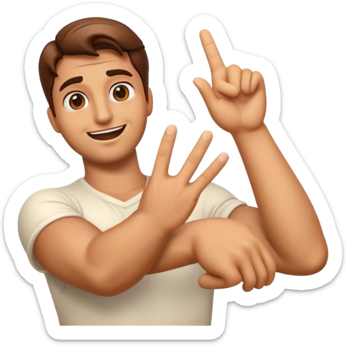 Cinematic Realistic Italian Gestures Pop Culture Emoji, showcasing expressive hand gestures rendered with lifelike textures and playful, energetic lighting. sticker