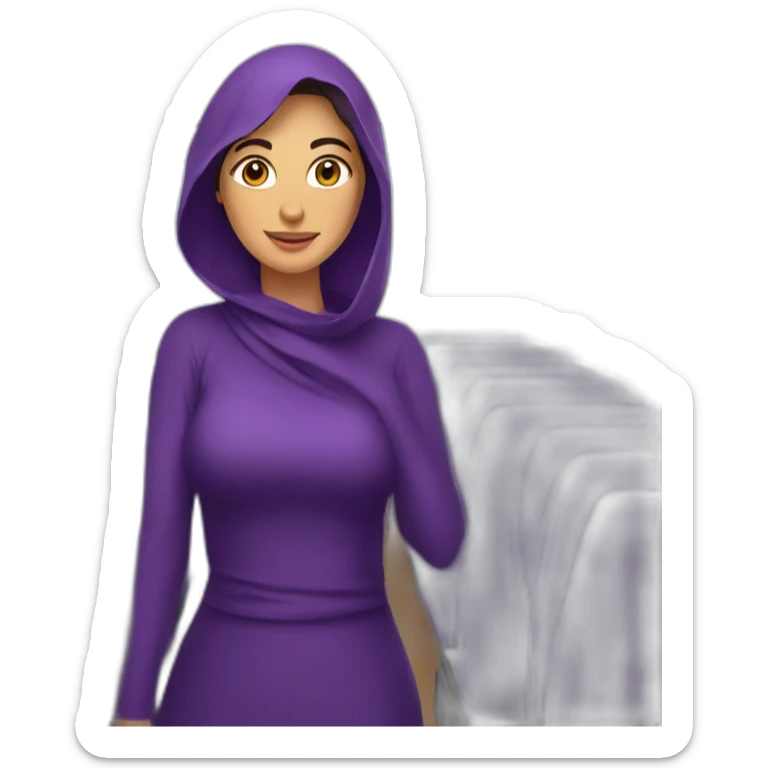 Armenian women in purple clothing in the BUS sticker