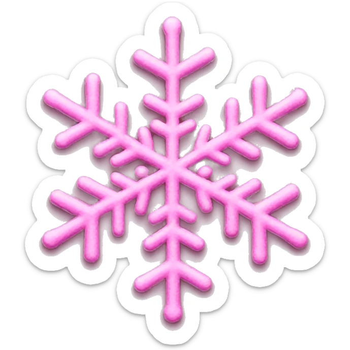 pink snowflake  sticker