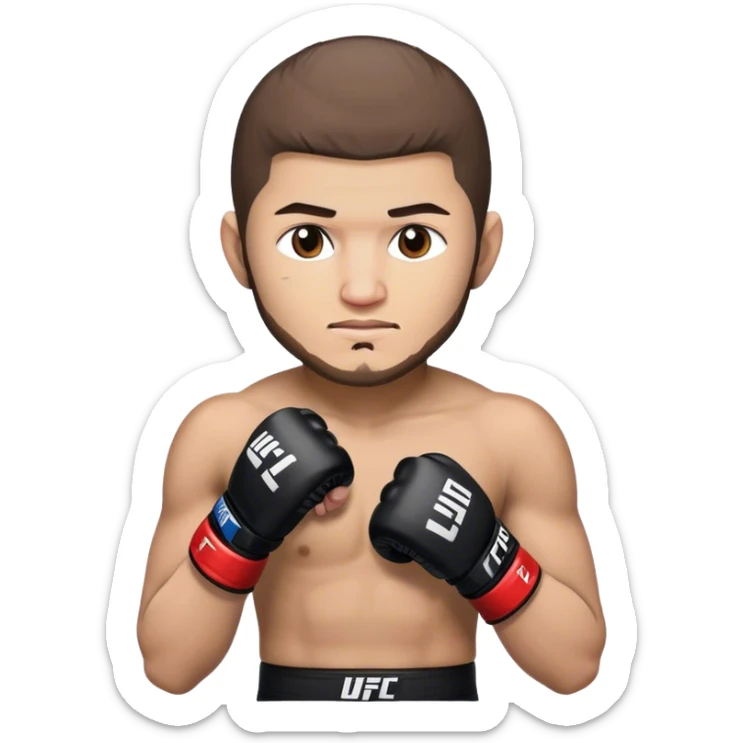 Khabib Nurmagomedov in ufc gloves sticker