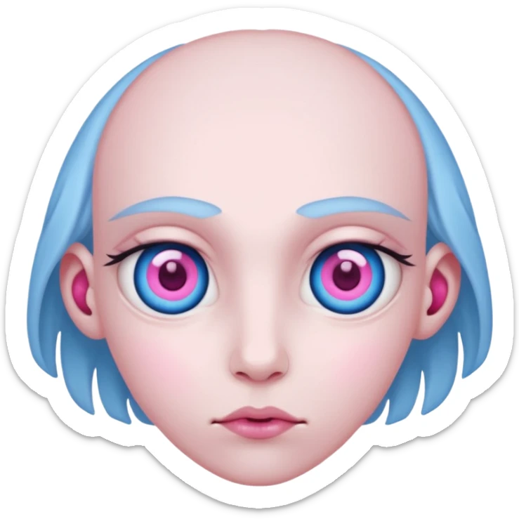 Make blue 777666 have pink eyes and and make the style steal a brainrot sticker
