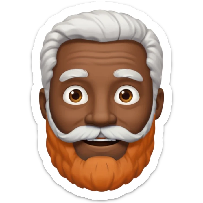 black like very black as a real nigga grandpa with white hear and a big bear wrinkled as fuck sticker