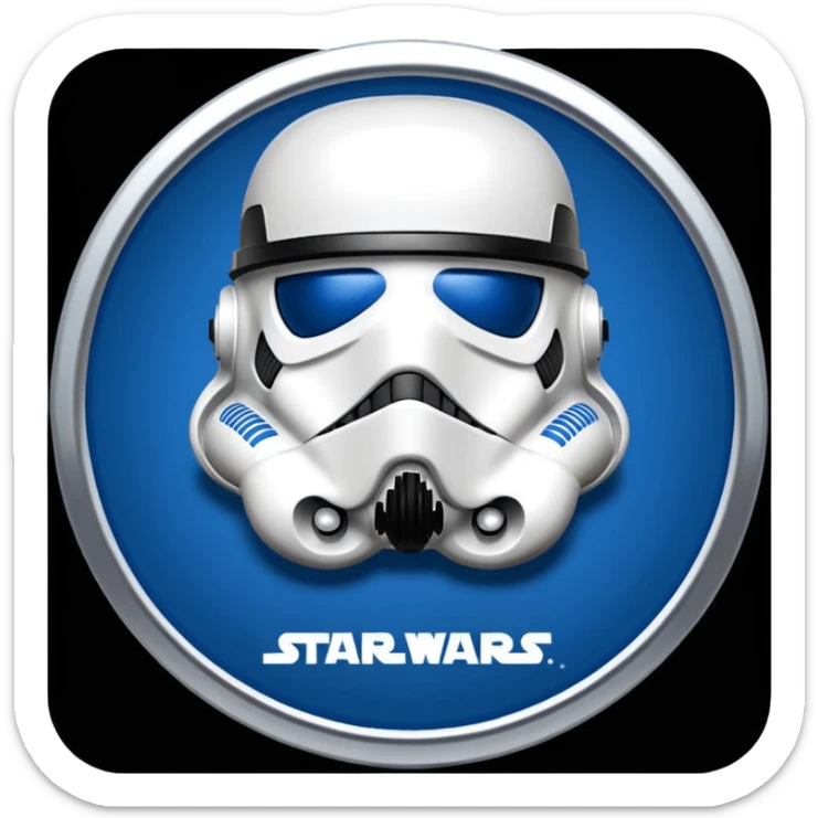 Star Wars storm trooper evil darkly night blue Dirty and dented Local Motors Rally Fighter off road race car hot rod meets 2013 Toyota 86 trophy truck-style basher flying on a dusty road (silver wheels) sticker