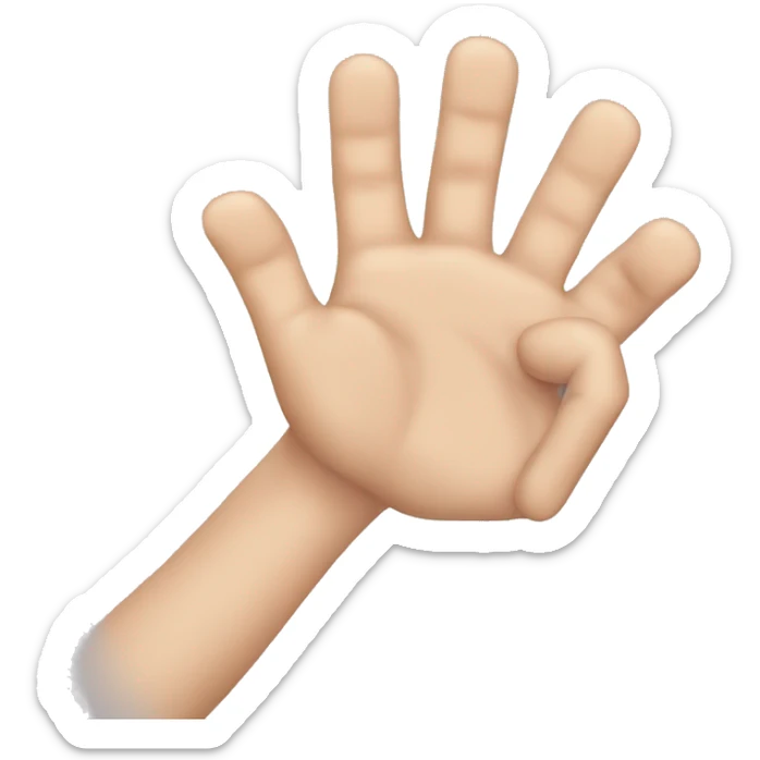 close all the fingers and open only the little and ring fingers sticker