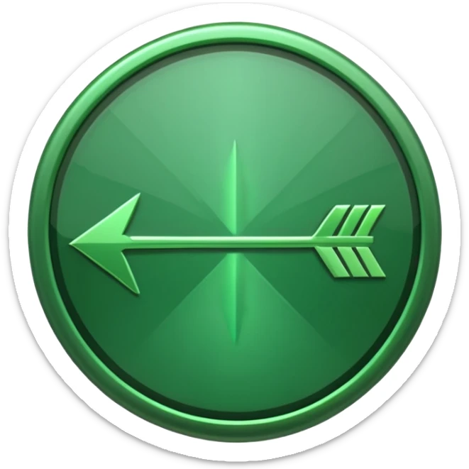arrow in green circle  sticker