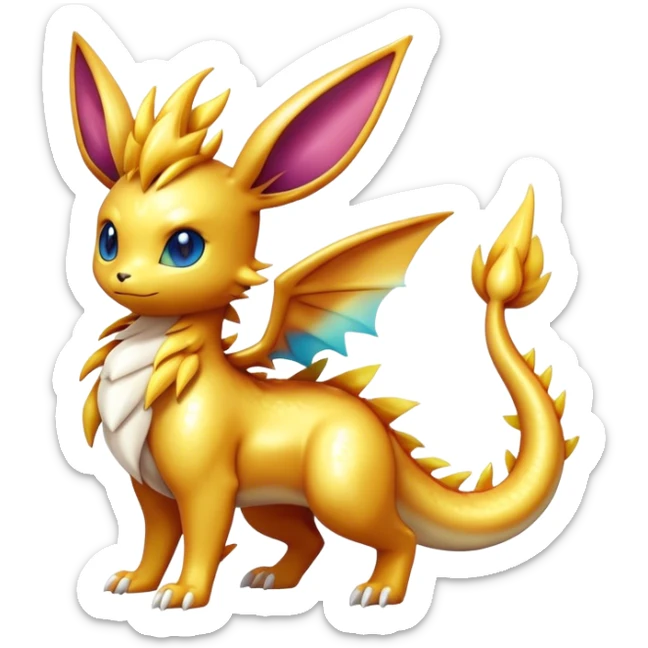 Shiny-Eeveelution-Cute-Fakemon-Dragon-Pokémon-fusion full body sticker