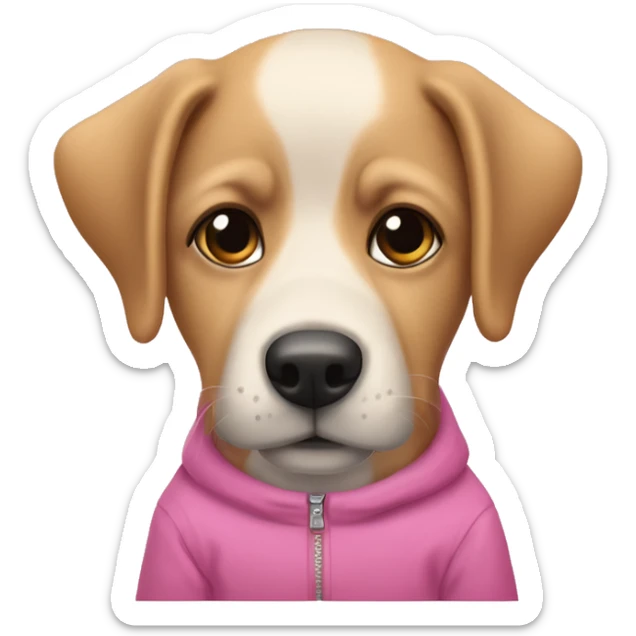 Haz un perro salchica con suéter rosa por favor  sticker