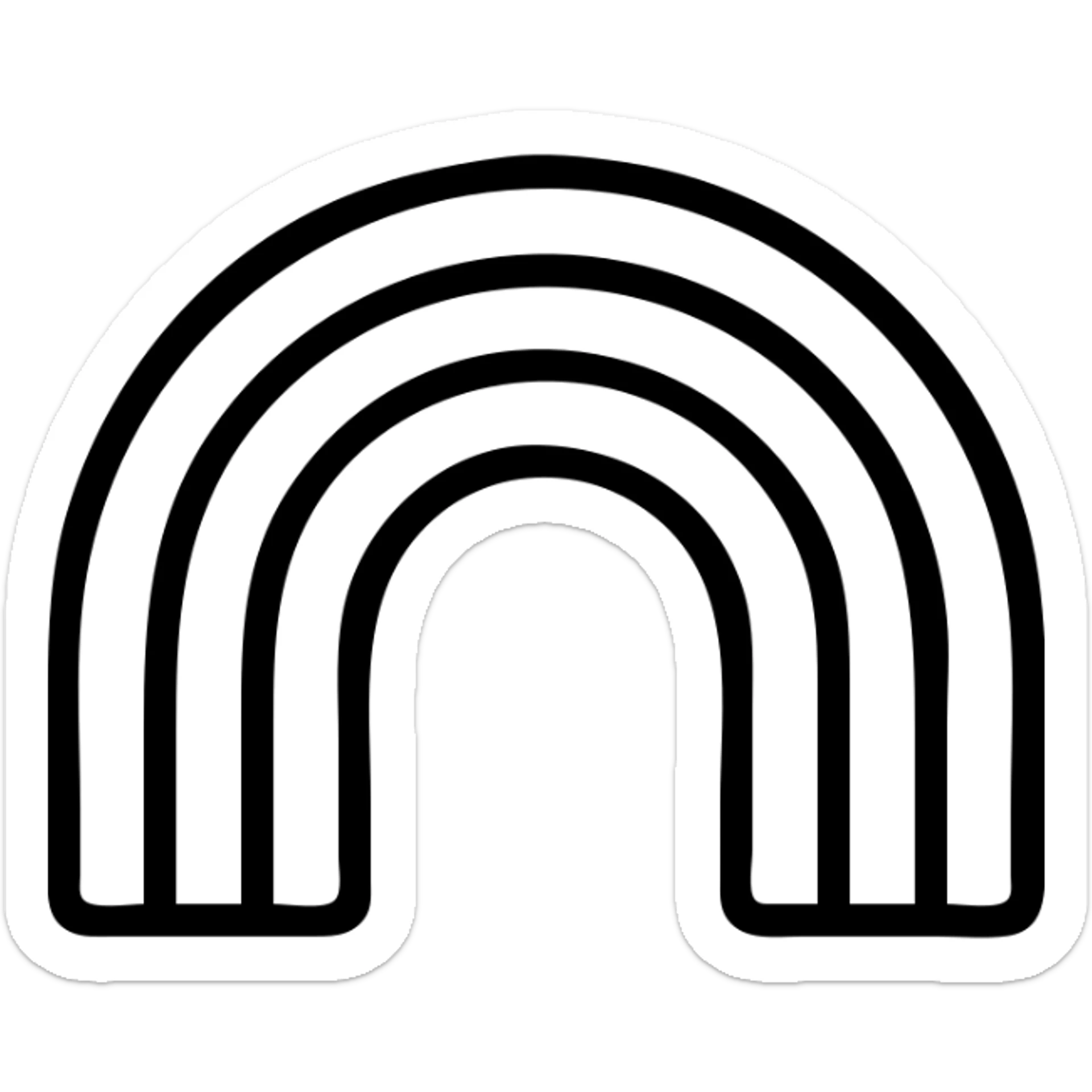 5 striped rainbow sticker