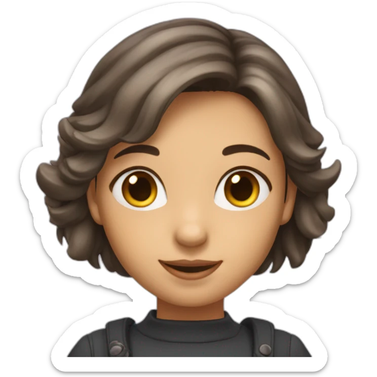 Une fille a quatre patte qui fait le chat sticker