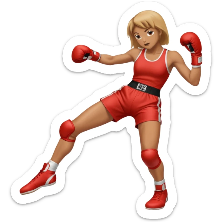 womanthai boxing wear boxing suit hit click high legs 2 legs click up sticker