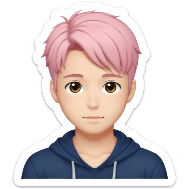 Shiny Blushing Cute Sexy Handsome Shoujo Anime Man Trending Style Cottagecore  sticker