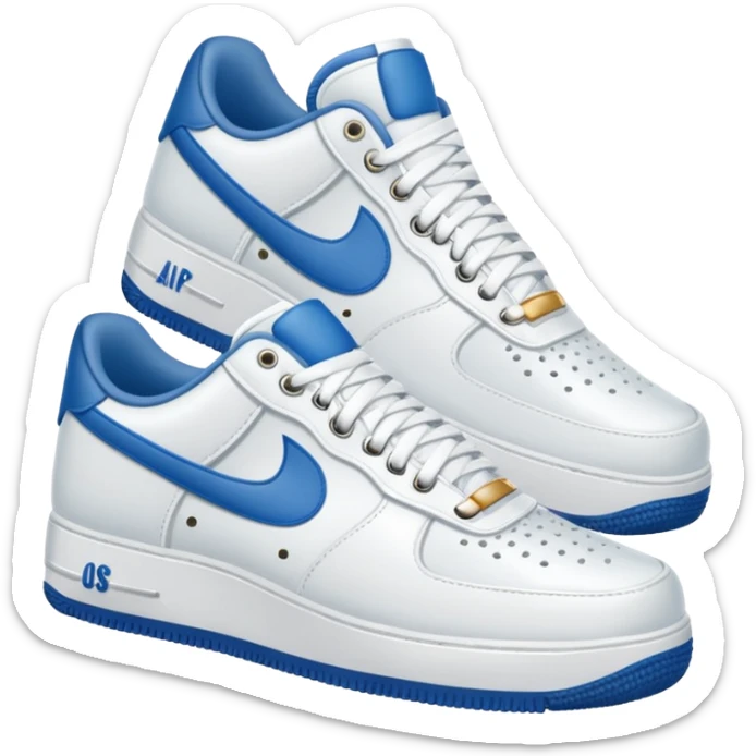 make a genmoji for a pair of white air force shoes. Fully white and no logo sticker