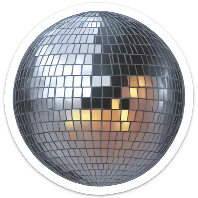 Disco ball sticker