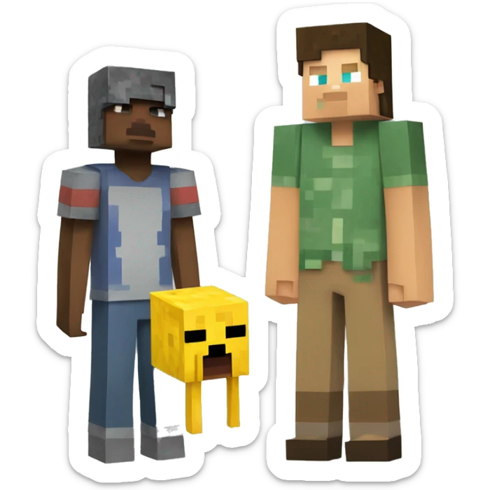 Minecraft Steve with Jordans and a Yellow Joodie sticker