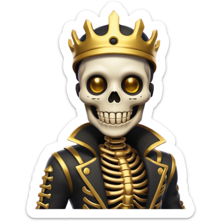 creame un emote de la skin Inferno Skeleton Balvin de fortnite sticker