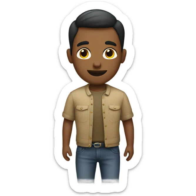 Short gay man sticker