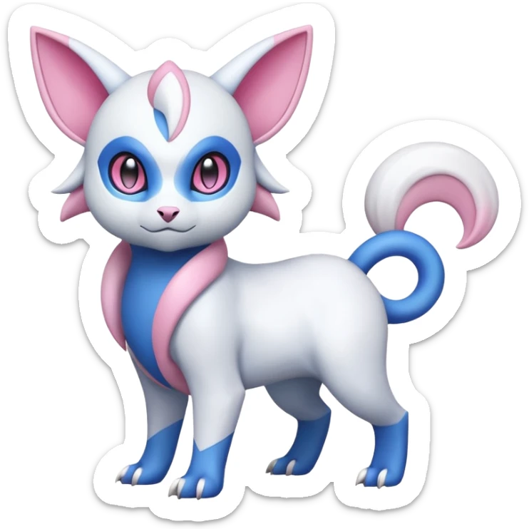 Absol-Lumineon-Skitty-Amauara-Fakémon-hybrid-creature (full body)  sticker