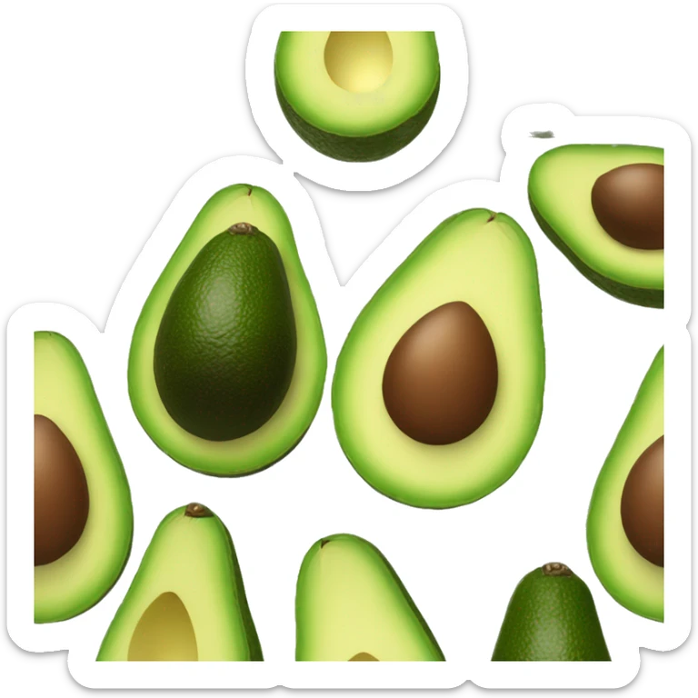 avocado umana con la faccia beve una lattina sticker