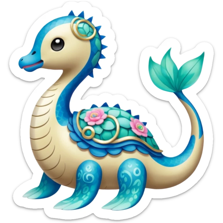 Meloetta-Lapras-Amaura-Pokémon-Fakémon-fusion-hybrid-creature sticker