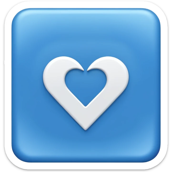 Can u make an emoji that is a blue square with a white tick in the middle of it sticker