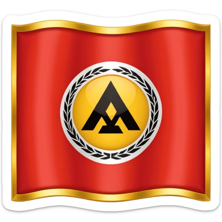 Es soll die ddr für lage sein als emoji Eins zu eins die flagge der ddr, schwarz roth gold und in der mitte dieses sozialistische ddr-zei sticker