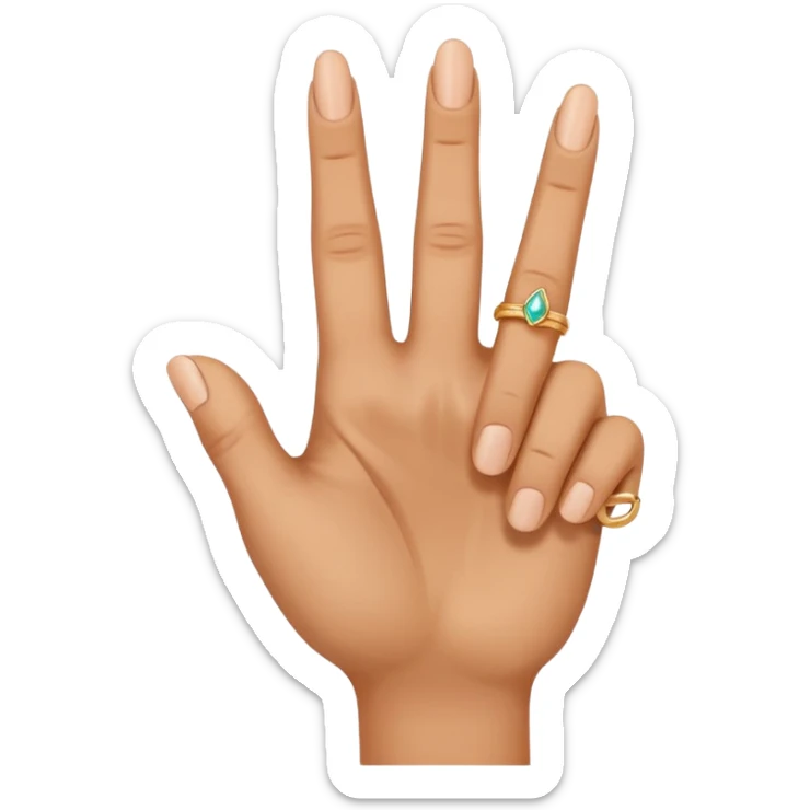 Hand with the middle finger and the ring finger crossing each other and make the pointer finger touch the thumb  sticker