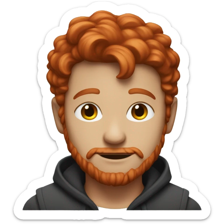 the chosen one with a elgious vibe and red hair sticker