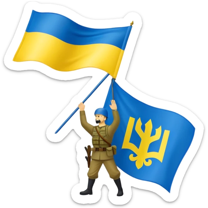 Ukrainian flag of the Ukrainian insurgent army sticker