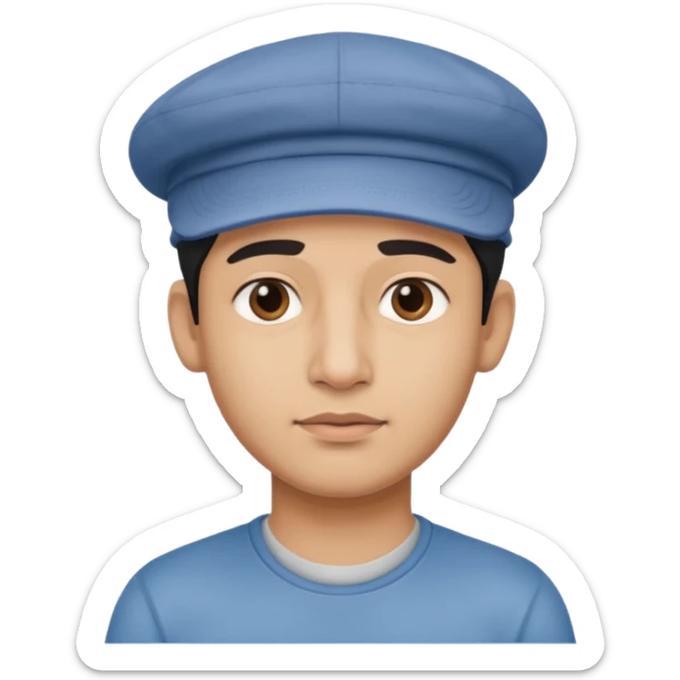  Fait un jeune indien pas trop beau avec un léger surprise un double menton et une casquette sur la tete sticker