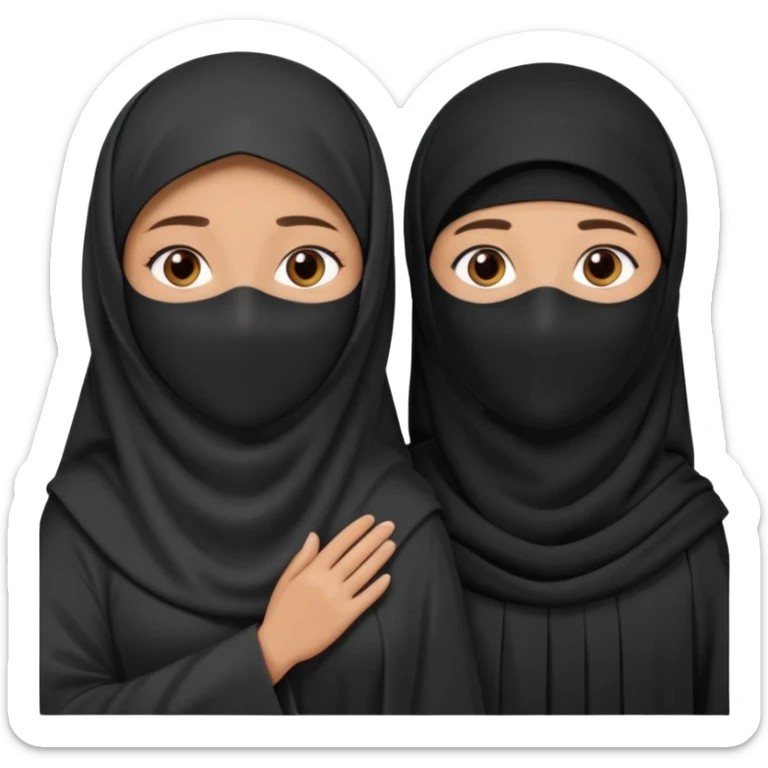 muslim couple, a man and a woman in niqab  sticker
