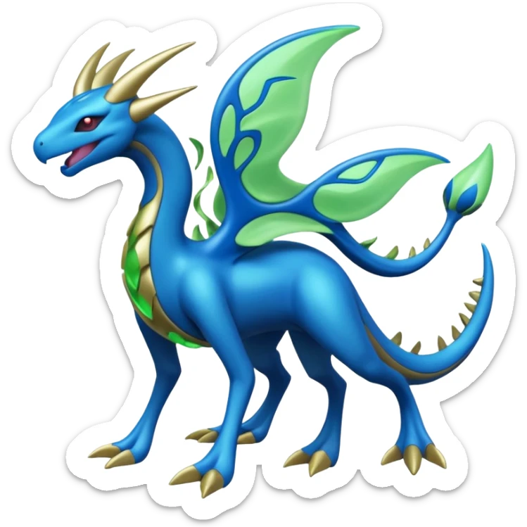 Cresselia-Zygarde-Electrike-Fakémon-fusion, full body sticker