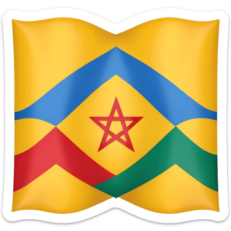 Can you make an emoji of the Amazigh flag sticker