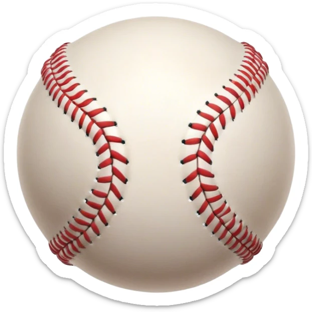 Cinematic Realistic Baseball Pop Culture Emoji, showcasing an action-packed scene of America's favorite pastime rendered with lifelike textures and energetic, nostalgic lighting. sticker