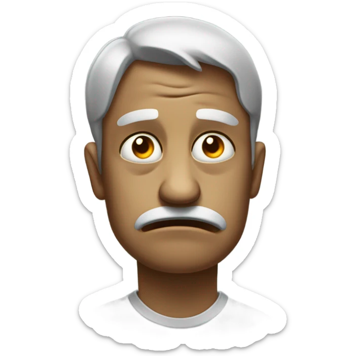 The saddest most tired person in all of history sticker