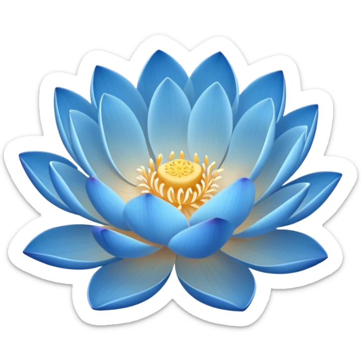 lotos emoji, a slight glow
acceptable сolors: blue, light blue, warm white, light sandy sticker