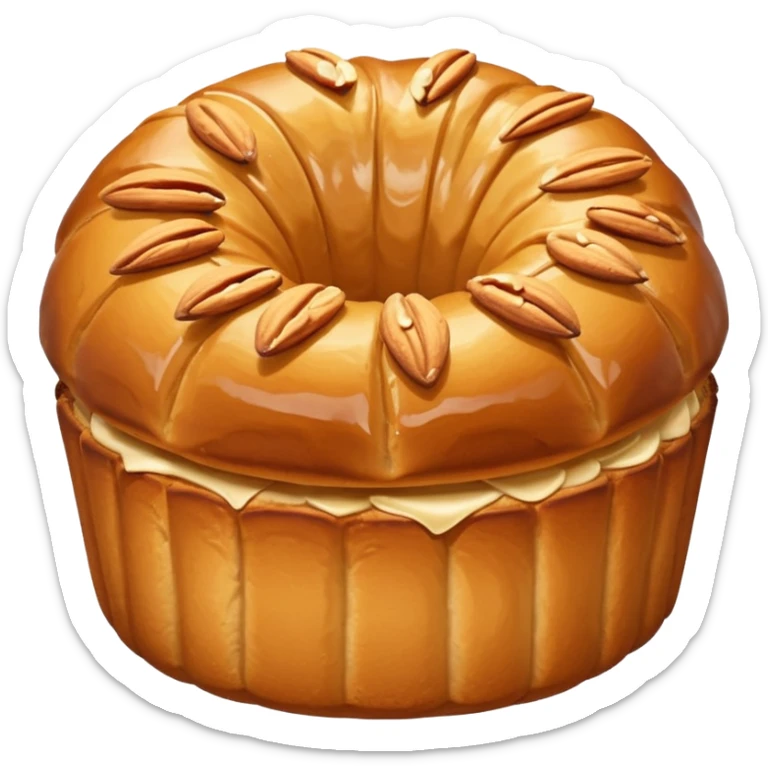 Alsacian kougelhopf with almonds on the top. The base is a bit larger than the top part sticker